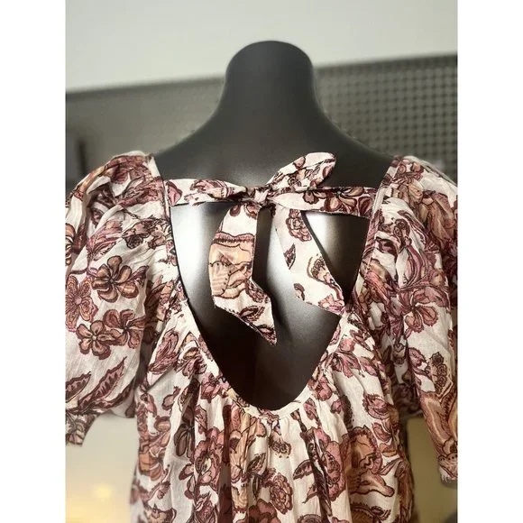 Free People Women's Kauai Getaway Printed Tunic Top size Small XL NWT Floral - Picture 15 of 16